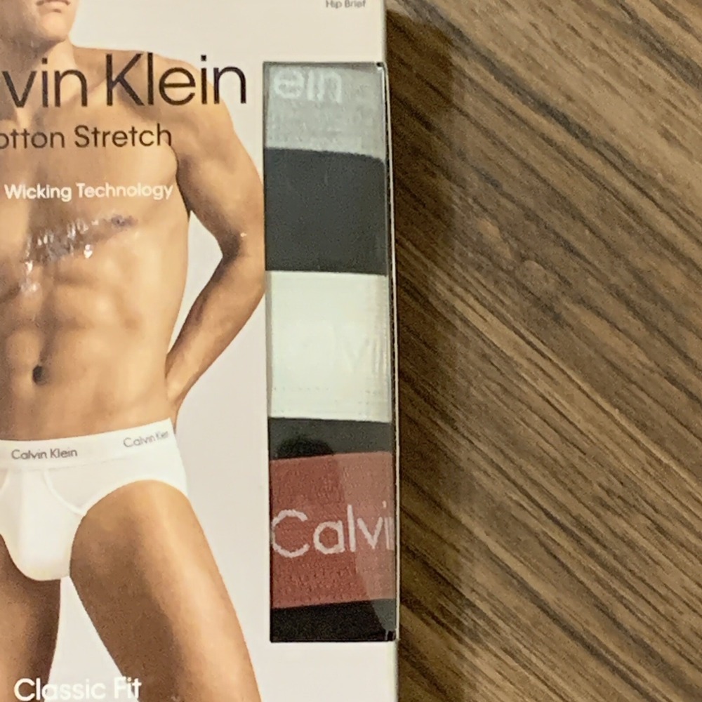 Calvin Klein Men's 3-pack Cotton Stretch Hip Brief Underwear Size XXL - Black - Picture 5 of 8